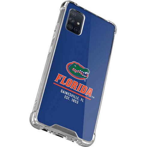 University of Florida Gainesville Est 1853 Blue Galaxy A71 5G Clear Case