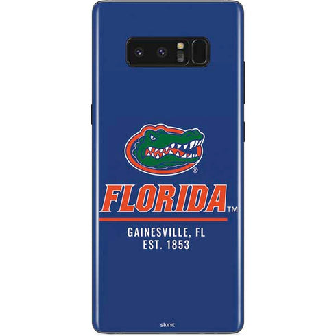 University of Florida Gainesville Est 1853 Blue Galaxy Note 8 Skin