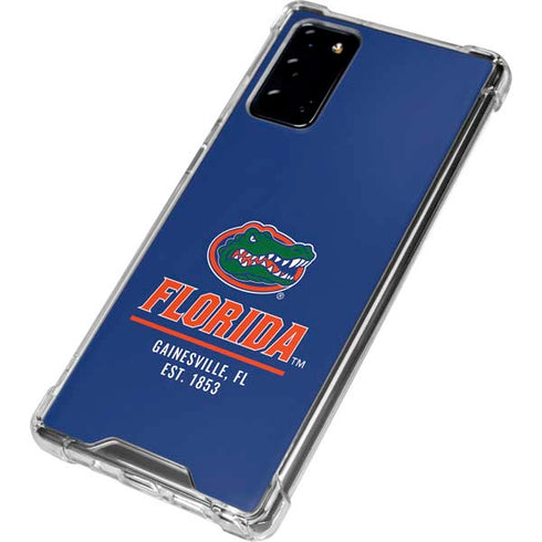 University of Florida Gainesville Est 1853 Blue Galaxy Note20 5G Clear Case