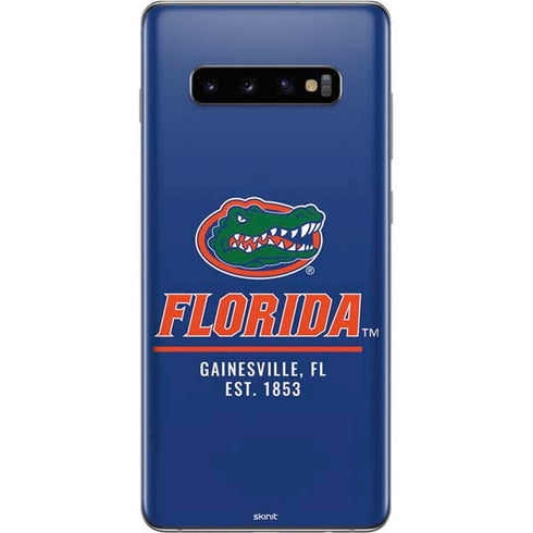 University of Florida Gainesville Est 1853 Blue Galaxy S10 Plus Skin
