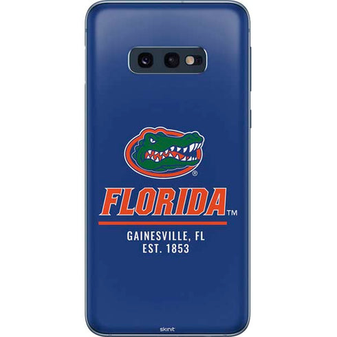 University of Florida Gainesville Est 1853 Blue Galaxy S10e Skin