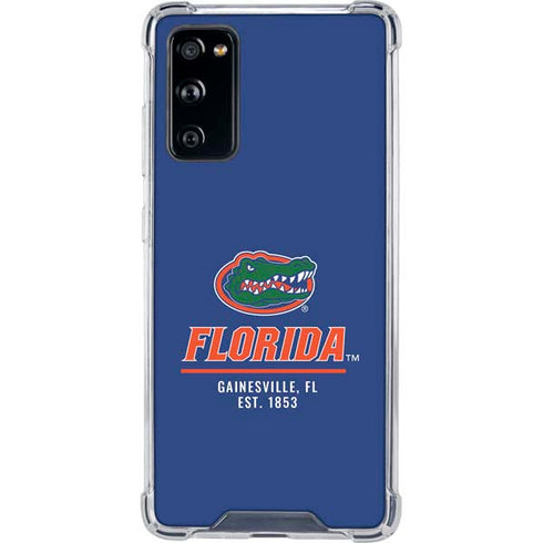 University of Florida Gainesville Est 1853 Blue Galaxy S20 FE Clear Case