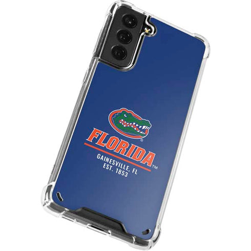 University of Florida Gainesville Est 1853 Blue Galaxy S21 5G Clear Case