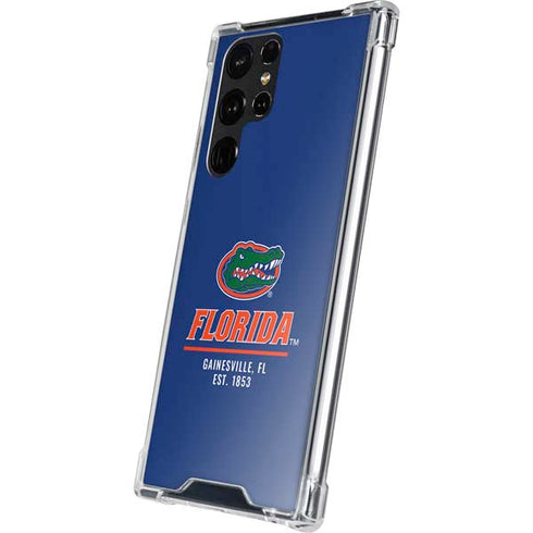 University of Florida Gainesville Est 1853 Blue Galaxy S22 Ultra Clear Case