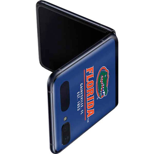 University of Florida Gainesville Est 1853 Blue Galaxy Z Flip Skin