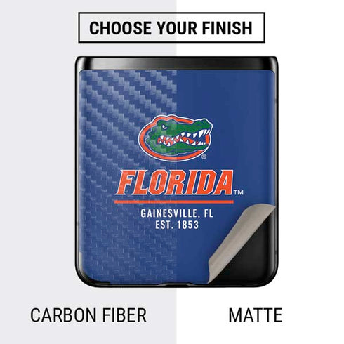 University of Florida Gainesville Est 1853 Blue Galaxy Z Flip Skin