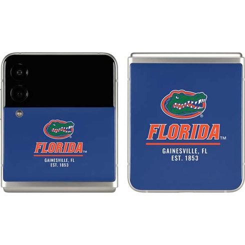 University of Florida Gainesville Est 1853 Blue Galaxy Z Flip3 5G Skin