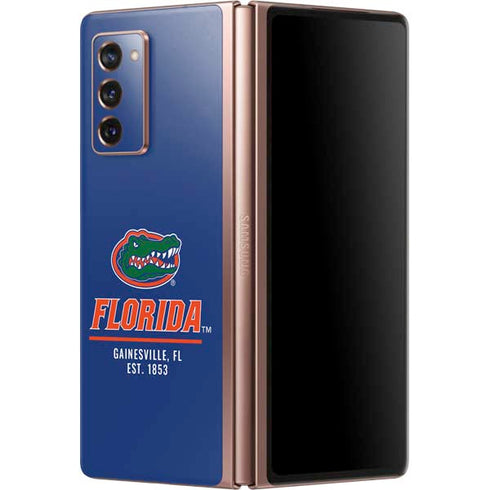 University of Florida Gainesville Est 1853 Blue Galaxy Z Fold2 5G Skin