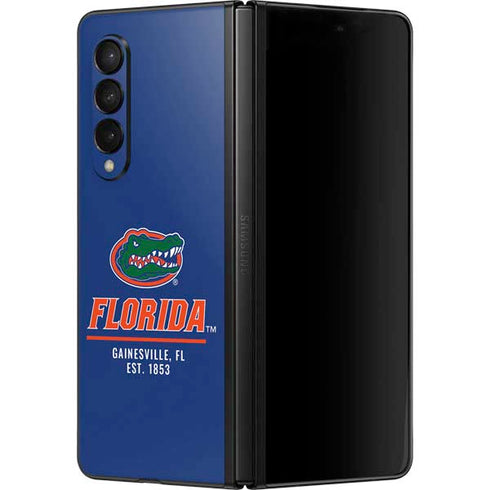 University of Florida Gainesville Est 1853 Blue Galaxy Z Fold3 5G Skin