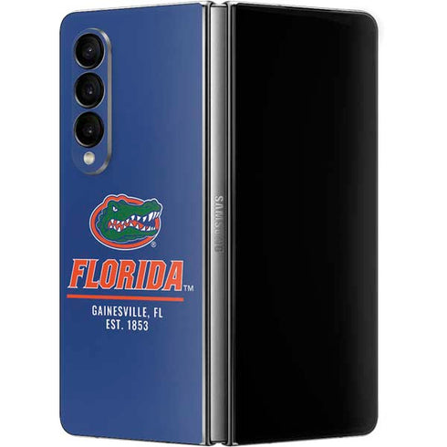 University of Florida Gainesville Est 1853 Blue Galaxy Z Fold4 5G Skin