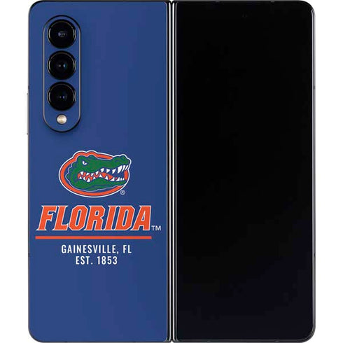 University of Florida Gainesville Est 1853 Blue Galaxy Z Fold4 5G Skin