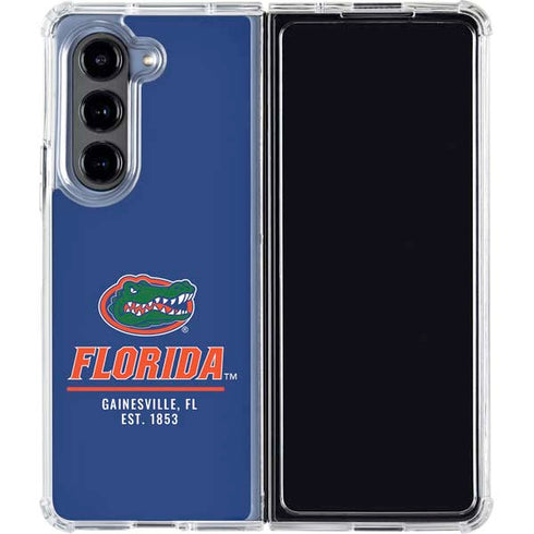 University of Florida Gainesville Est 1853 Blue Galaxy Z Fold5 5G Clear Case