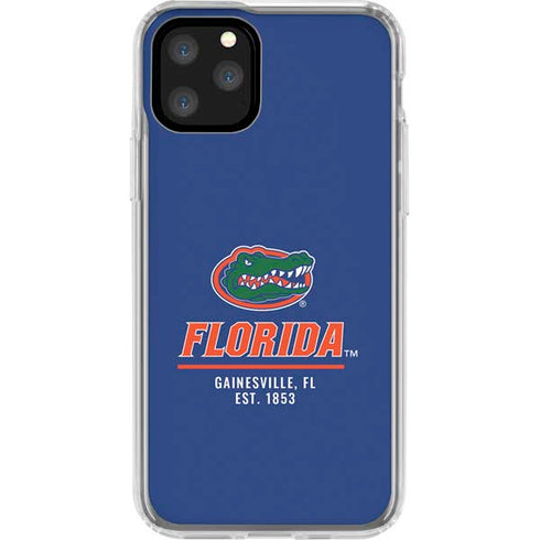 University of Florida Gainesville Est 1853 Blue iPhone 11 Pro Clear Case
