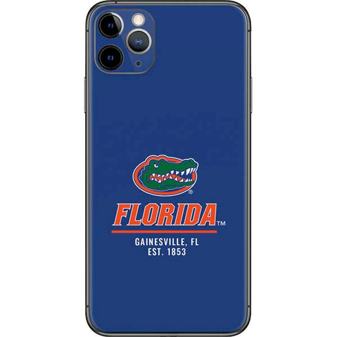 University of Florida Gainesville Est 1853 Blue iPhone 11 Pro Max Skin