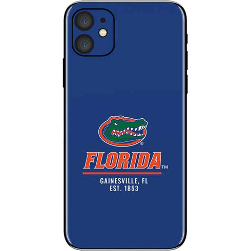University of Florida Gainesville Est 1853 Blue iPhone 11 Skin