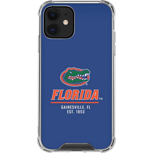 University of Florida Gainesville Est 1853 Blue iPhone 12 Clear Case