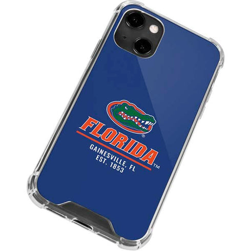 University of Florida Gainesville Est 1853 Blue iPhone 13 Clear Case