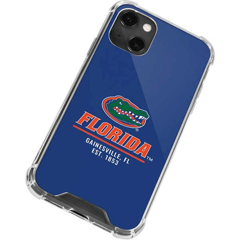University of Florida Gainesville Est 1853 Blue iPhone 13 Mini Clear Case