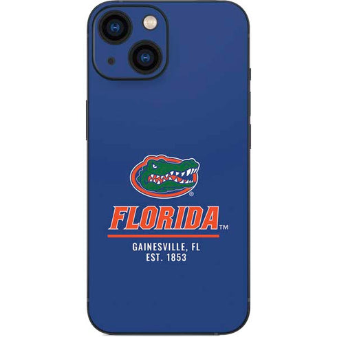 University of Florida Gainesville Est 1853 Blue iPhone 13 Mini Skin