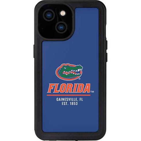 University of Florida Gainesville Est 1853 Blue iPhone 13 Mini Waterproof Case