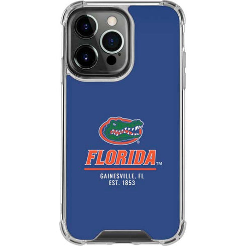 University of Florida Gainesville Est 1853 Blue iPhone 13 Pro Clear Case