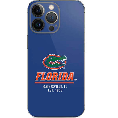 University of Florida Gainesville Est 1853 Blue iPhone 13 Pro Skin