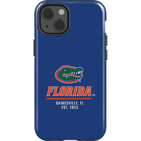 University of Florida Gainesville Est 1853 Blue iPhone 15 Impact Case
