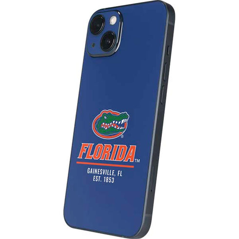 University of Florida Gainesville Est 1853 Blue iPhone 15 Plus Skin