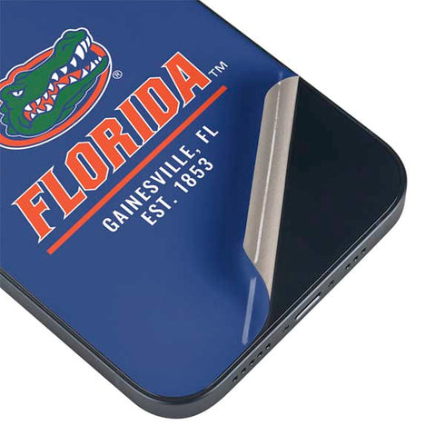 University of Florida Gainesville Est 1853 Blue iPhone 15 Plus Skin