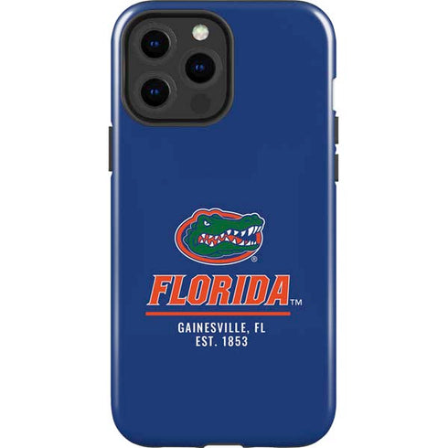 University of Florida Gainesville Est 1853 Blue iPhone 15 Pro Max Impact Case