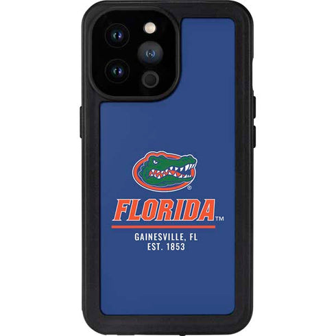 University of Florida Gainesville Est 1853 Blue iPhone 14 Pro Max Waterproof Case