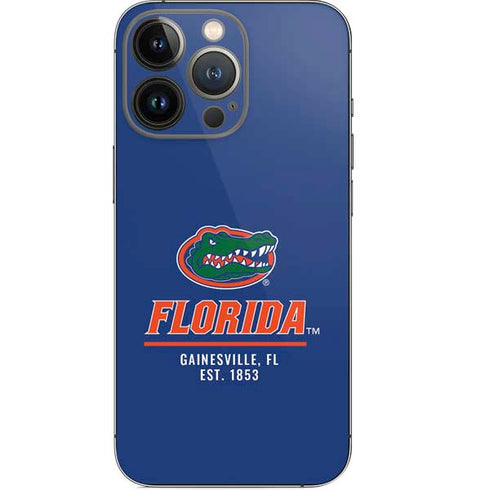 University of Florida Gainesville Est 1853 Blue iPhone 14 Pro Skin
