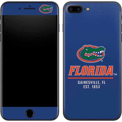 University of Florida Gainesville Est 1853 Blue iPhone 8 Plus Skin