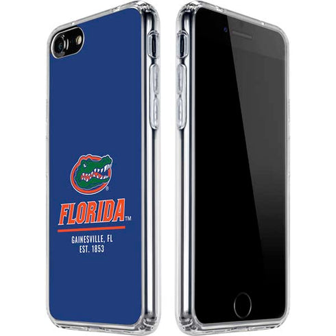University of Florida Gainesville Est 1853 Blue iPhone SE (2nd & 3rd Gen) Clear Case