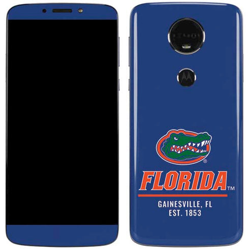 University of Florida Gainesville Est 1853 Blue Moto E5 Plus Skin