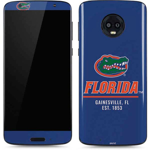 University of Florida Gainesville Est 1853 Blue Moto G6 Skin
