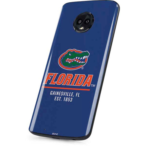University of Florida Gainesville Est 1853 Blue Moto G6 Skin