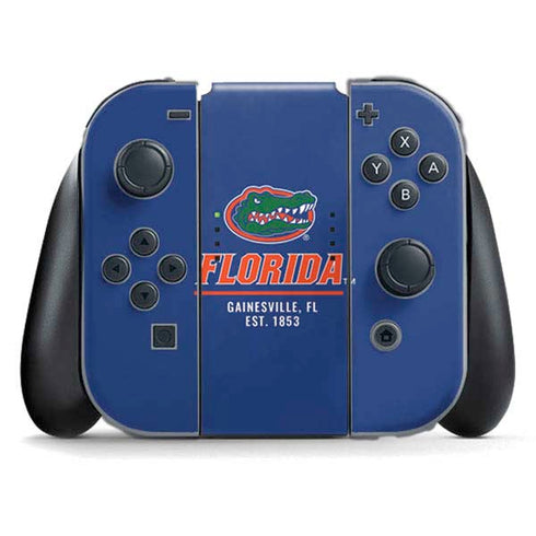 University of Florida Gainesville Est 1853 Blue Nintendo Switch (2017-2021) Joy-Con Controller Skin