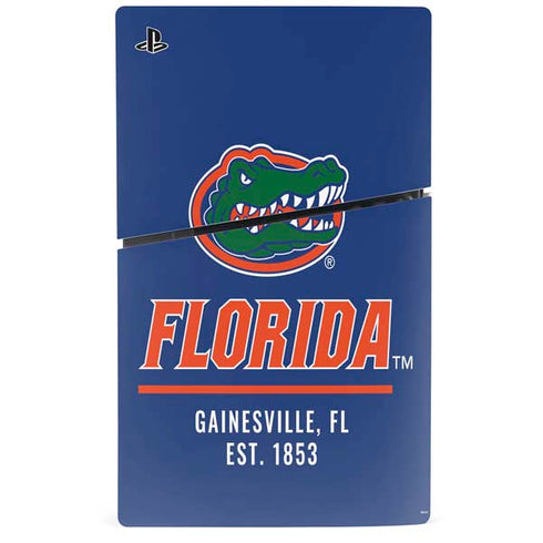 University of Florida Gainesville Est 1853 Blue PS5 Slim Disk Bundle Skin