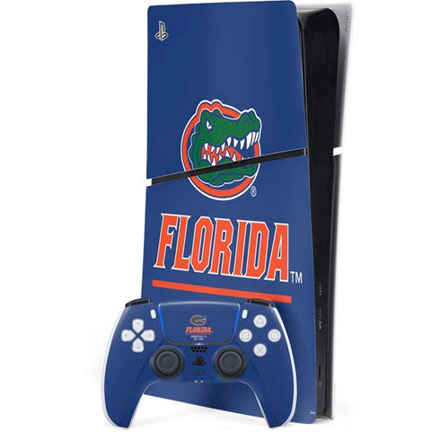 University of Florida Gainesville Est 1853 Blue PS5 Slim Digital Edition Console Skin
