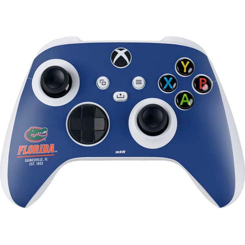 University of Florida Gainesville Est 1853 Blue Xbox Series S Controller Skin