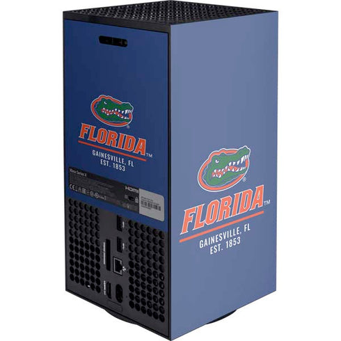 University of Florida Gainesville Est 1853 Blue Xbox Series X Console Skin
