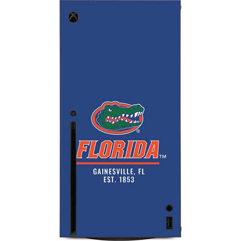 University of Florida Gainesville Est 1853 Blue Xbox Series X Console Skin
