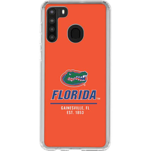 University of Florida Gainesville Est 1853 Galaxy A21 Clear Case