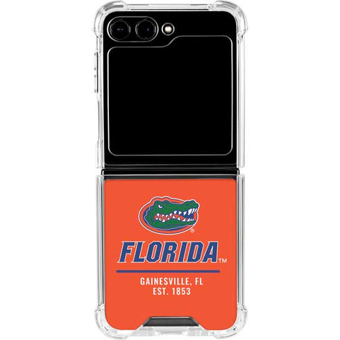 University of Florida Gainesville Est 1853 Galaxy Z Flip5 5G Clear Case