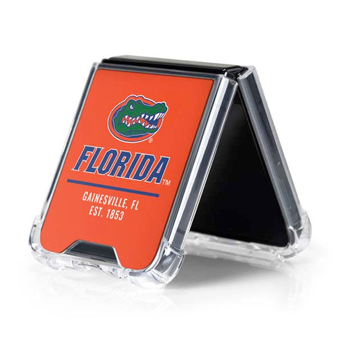 University of Florida Gainesville Est 1853 Galaxy Z Flip5 5G Clear Case