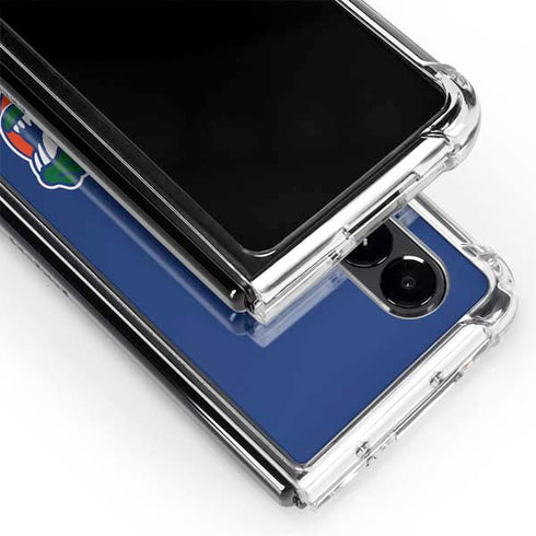 University of Florida Gators Mascot Blue Galaxy Z Fold4 5G Clear Case