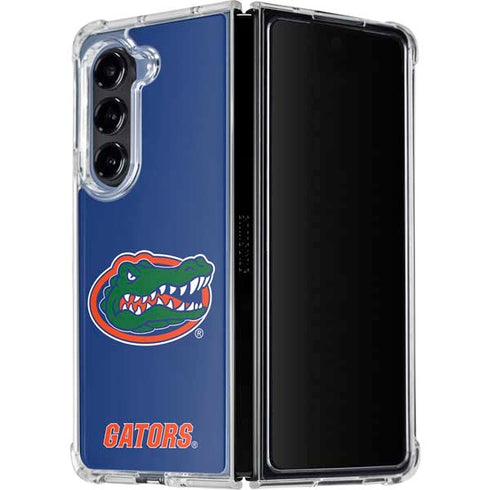 University of Florida Gators Mascot Blue Galaxy Z Fold5 5G Clear Case