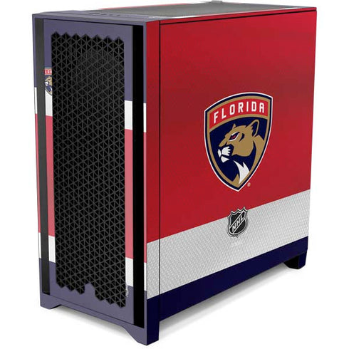 NHL Florida Panthers Alternate Jersey Corsair 4000D Tempered Glass Mid-Tower ATX Case Skin