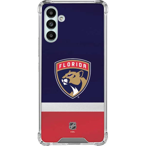 NHL Florida Panthers Alternate Jersey Galaxy A13 5G Clear Case